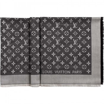 Monogram Denim Shawl M71378 Gray