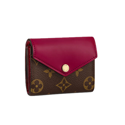 M62932 zoe short wallet rose red