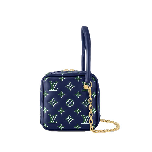 M23464 Louis Vuitton Square Bag Blue Green Lamb leather