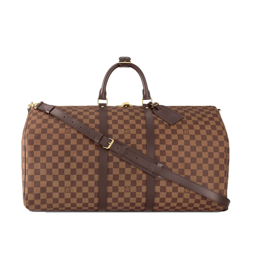 N41414 Louis Vuitton Keepall Bandouliere 55 Natural Cowhide Leather trimmings