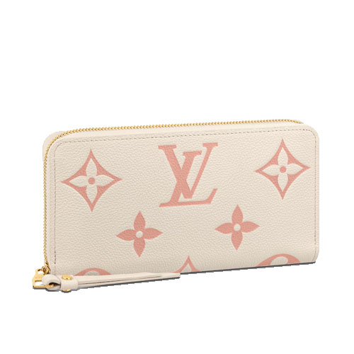 M81914 Louis Vuitton Zippy Wallet Cream Trianon Pink
