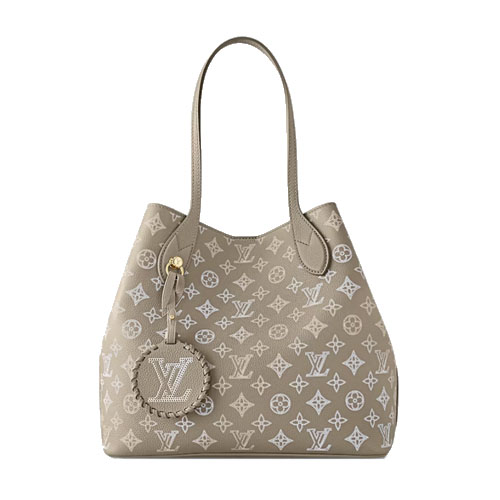 M23387 Louis Vuitton Blossom MM Gray Calfskin-leather trim leather