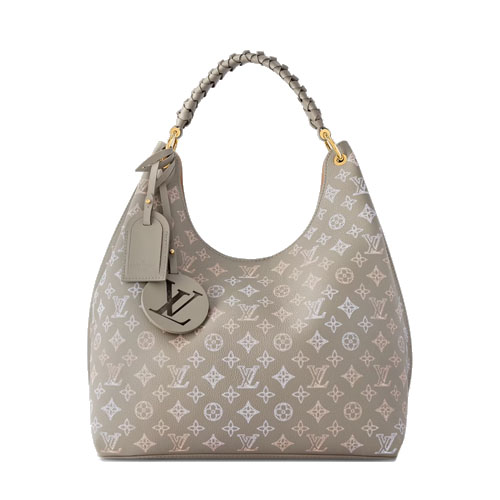 M23396 Louis Vuitton Carmel Gray Mahina perforated calfskin leather
