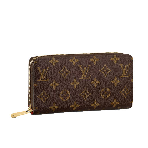 M41896 Louis Vuitton Zippy Wallet Coquelicot Red Monogram coated canvas