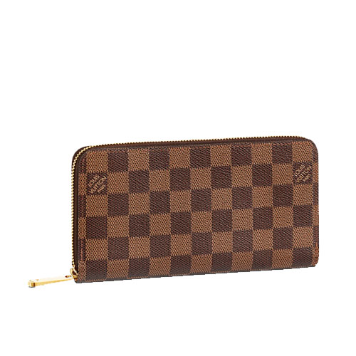 N60046 Louis Vuitton Zippy wallet Coated Canvas Grained Cowhide Leather