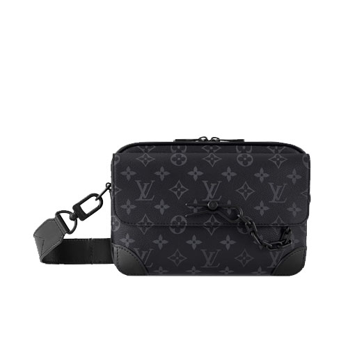 M46795 Louis Vuitton Steamer Messenger Mens Monogram Leather