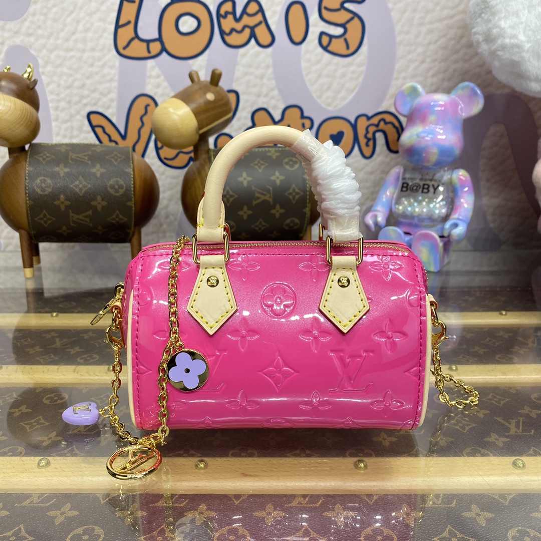 Louis Vuitton Rose Red Nano Speedy Bag M83273
