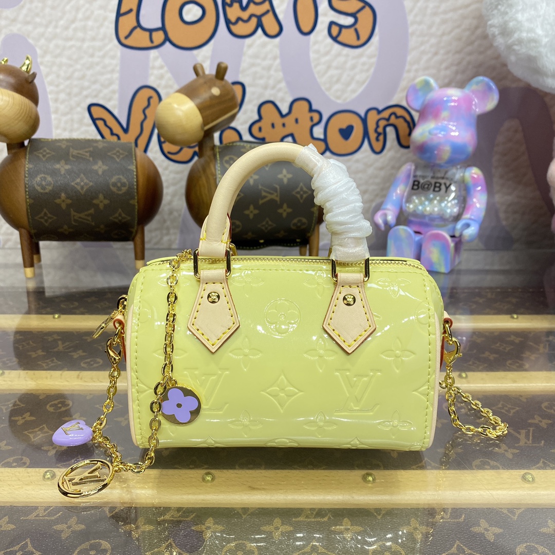 Louis Vuitton Yellow Nano Speedy Bag M83300-1